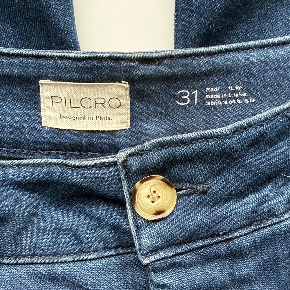 Pilcro High Rise Cropped Flare Wide leg jeans 31 - Picture 3 of 8
